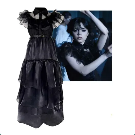 Vestido Baile Wednesday. Talla 12 - 16 años (teenagers)