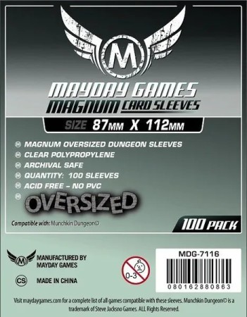 Magnum Oversized Dungeon Sleeves: 87 X 112 MM