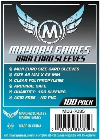 Mini Euro Card Sleeve (Pack of 100) 45 MM X 68 MM