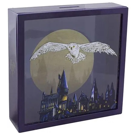 Hucha Harry Potter Hedwig sobre Hogwarts