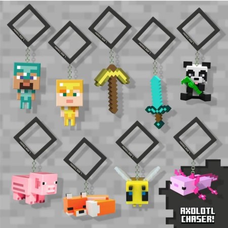 FIGURA CON COLGANTE BACKPACK BUDIES PALADONE MINECRAFT T2